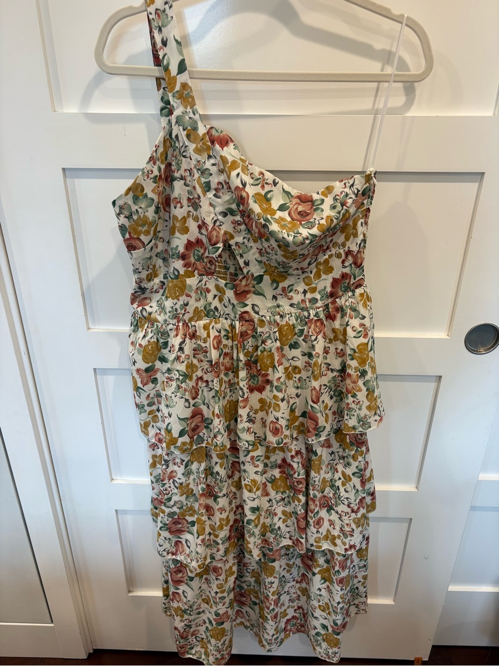Showpo Floral One-Shoulder Cutout Dress – Size 12 NWT